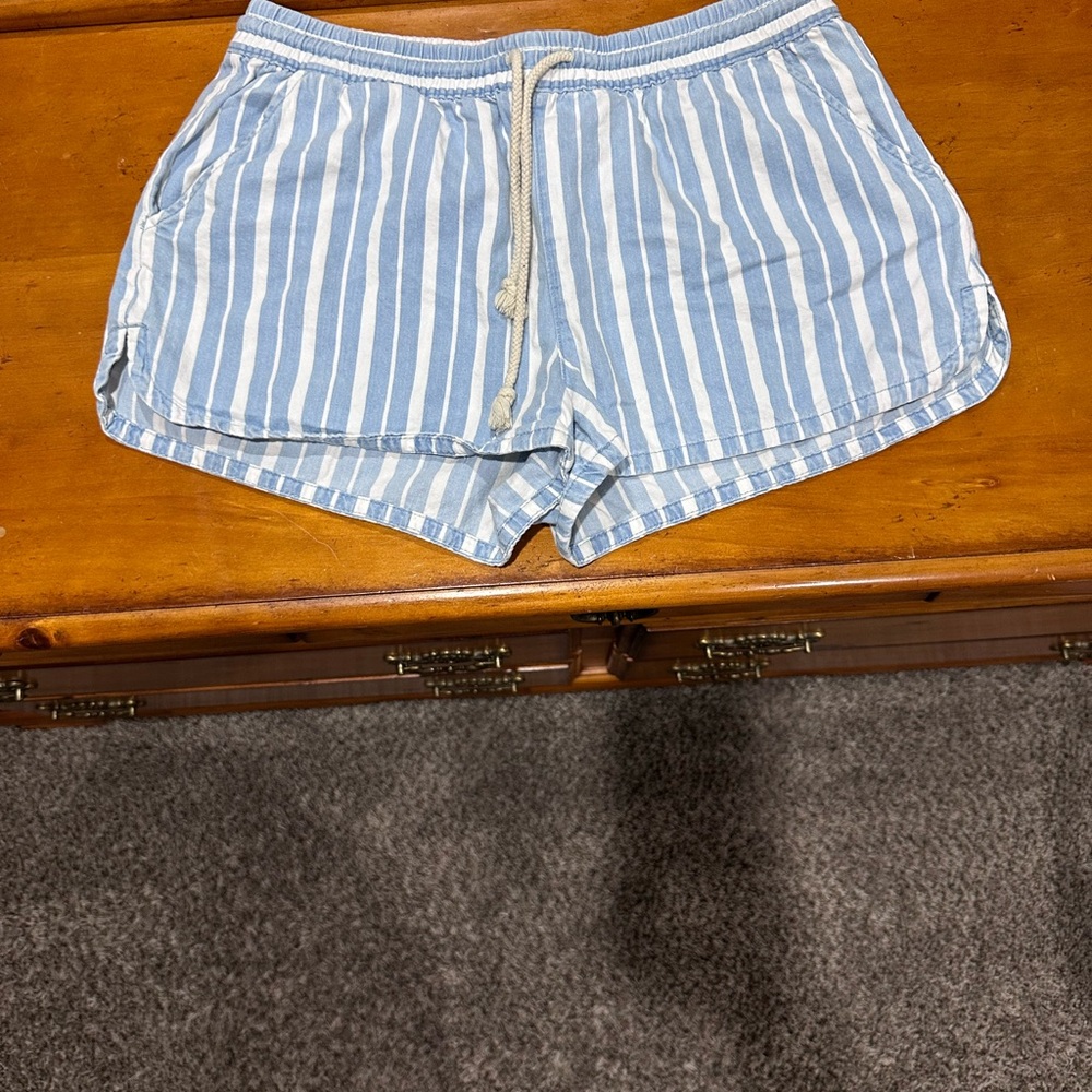 American Eagle Outfitters Blue and White Shorts